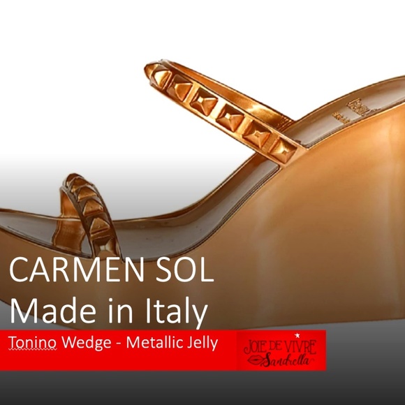 CARMEN SOL Tonino Wedge - Metallic Jelly, Rose Gold - Picture 1 of 13